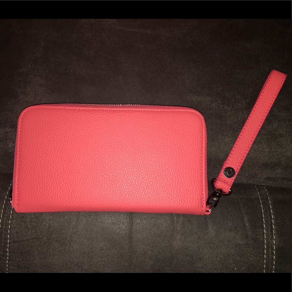 All about the Benjamins wallet (coral)